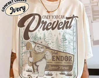 Retro Ewok Star Wars Comfort Colors® Shirt, Ewok Endor National Park Protect Our Forest Shirt, Vintage Star Wars Forest Camp Trip Shirt