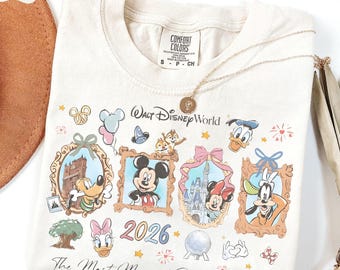 Comfort Colors® Vintage Mickey And Friends Disneyworld Shirt, Retro Disney Trip 2026 Tee, Family Vacation Matching Tee, Walt Disneyworld Tee