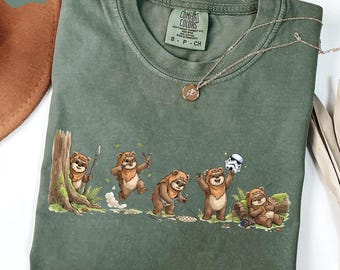 Comfort Colors® Vintage Ewok Endor National Park Shirt, Cute Star Wars Emotions Tee, Hollywood Studios Galaxy's Edge Trip Shirt