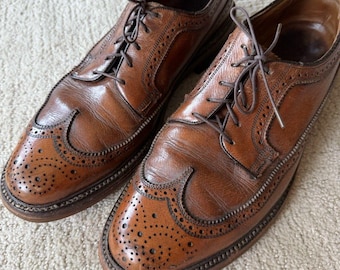 VTG Florsheim Kenmoor Imperial Brown Shoes Sz 9.5 D 93602 - Resoled with Vibram!!