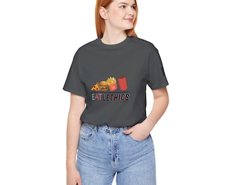 Eatlethics Unisex Food Lover Shirt- Funny Foodie Print Tee |Fat burner T-Shirt