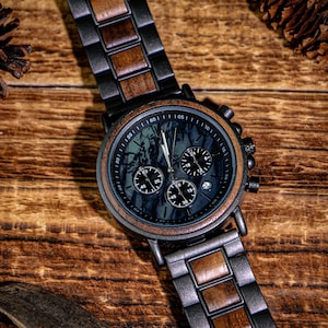 Groomsmen Watch,Mens Watch,Anniversary Gift for Him,Wood Watch,Personalized Watch,Engraved Watch,Wooden Watch,Boyfriend Gift,Gift for Dad