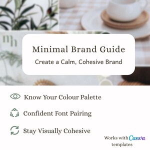 Minimal Sage Visual System | Neutral Identity Kit | Canva Style Guide PDF + Editable Templates | Calm Business Aesthetic