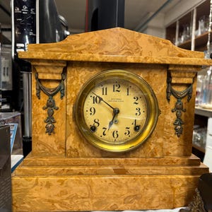 Antique seth Thomas fancy mantel Clock 8 day time strike key wind