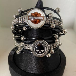 Snap Jewelry Harley Davidson Bracelet-Gift Box included