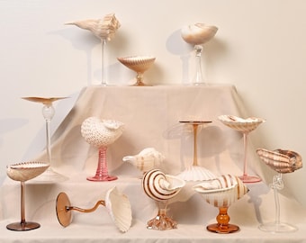 Handmade Seashell Wine Glass, Coastal Decor, Beach Wedding Gift