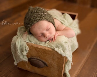 Newborn Tweed Fall Bonnet