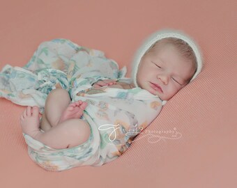 Angora Bonnet- Newborn Size- Photography Prop