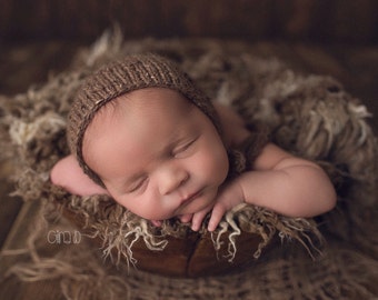 Newborn Tweed Fall Bonnet