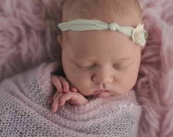 Mohair Baby Wrap - Pink- Photo Prop