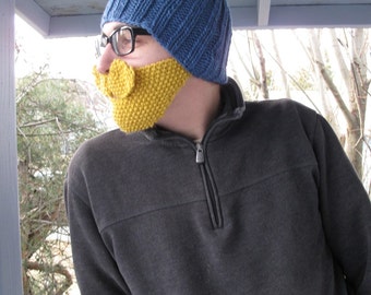 Knitting Pattern ONLY- Hat with beard and mustache pdf