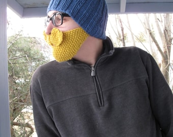 Knitting Pattern ONLY- Hat with beard and mustache pdf
