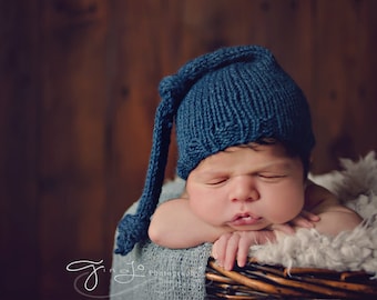 KNITTING PATTERN ONLY - Newborn Long Stocking Hat