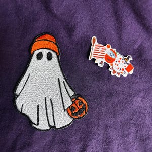 Ghost iron on patch, Iron on patch, Ghost patch,Halloween patch