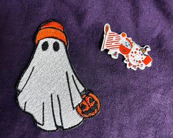 Écusson thermocollant fantôme, écusson thermocollant, écusson fantôme, écusson d'Halloween