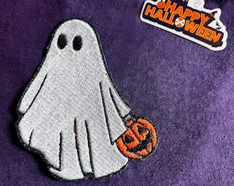 ghost iron on patch,halloween patch, ghost patch, iron on patch
