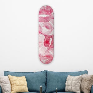 Beautiful Lips Skateboard Wall Art, Pro-Grade Maple Skateboard, Pop Art, Wall Decor