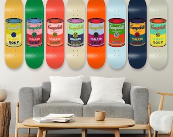 Skateboard Deck Wall Art , Set of 8 Boards, Home Decor