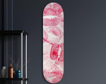 Lips Skateboard Deck Art, Set of 3 Pcs, Pro-Grade Maple Wood, Wall Decor
