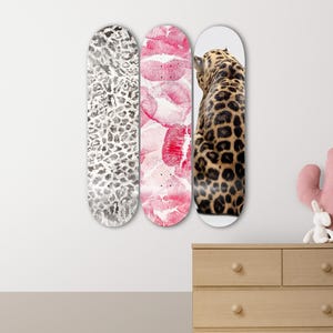 Modern Art Skateboards, Set of 3Pcs, Pro-Grade Maple Wood, Pop Art, Wall Decor