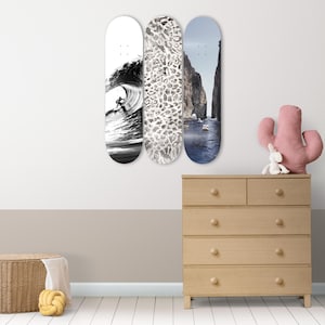 Skateboard Wall Pop Art, Pro-Grade Maple Boards, Home and Office Decor