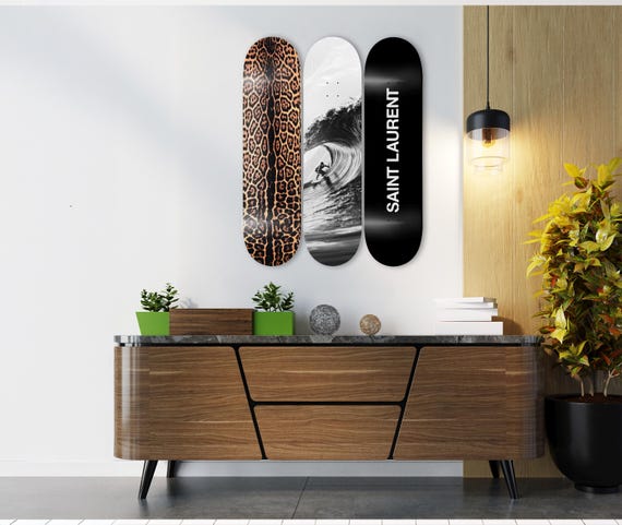 Skateboard Wall Art, Set of 3 Boards, Home Decoration