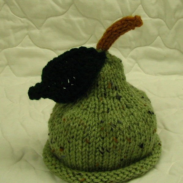 Hand knitted PEAR hat