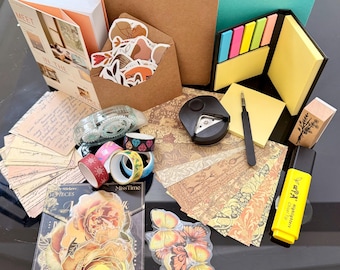 Mystery Scrapbook-voorraadbundel: dagboekstickers, papier en knutselgereedschap