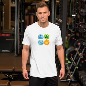 Four Elements T Shirt | Water Earth Air Fire Graphic Tee | Spiritual Balance Shirt