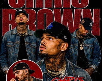 Chris Brown Tour PNG Vintage Bootleg Rap Tee Graphic Breezy Sublimation Design 90s Concert Shirt Digital Download