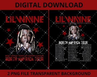 Lil Wayne Tha Carter Tour T-Shirt Design: PNG File (Digital Download)