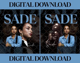 Sade 90s Vintage Singer PNG, Retro Music Graphic Tee (Digital Download)