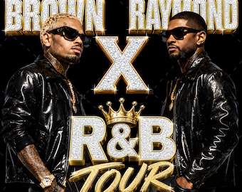 Chris Brown Usher R&B Tour PNG, Tshirt Design (Digital Download)