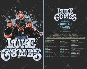 Luke Combs Concert PNG, Country Music T-Shirt Design (Digital File)