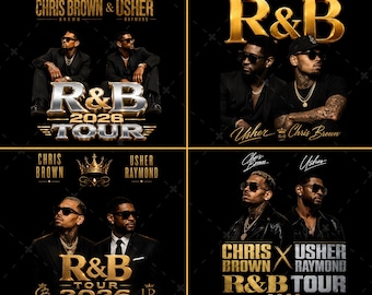 Usher Chris Brown Tour 2026 Fan Art PNG (Digital Download)