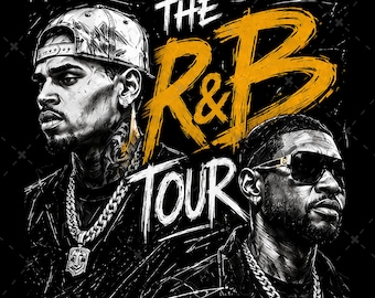 Chris Brown Usher R&B Tour PNG, Tshirt Design (Digital Download)