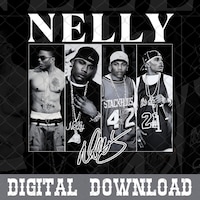 NELLY T-shirt Design PNG. Rap, Rapper, Hip-hop, Retro 90s Style ...