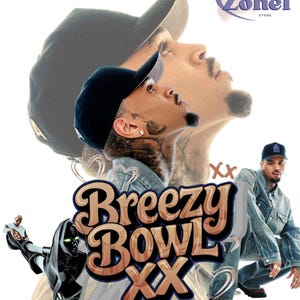 Chris Brown PNG File: Breezy Bowl XX T-Shirt Design (Digital Download)