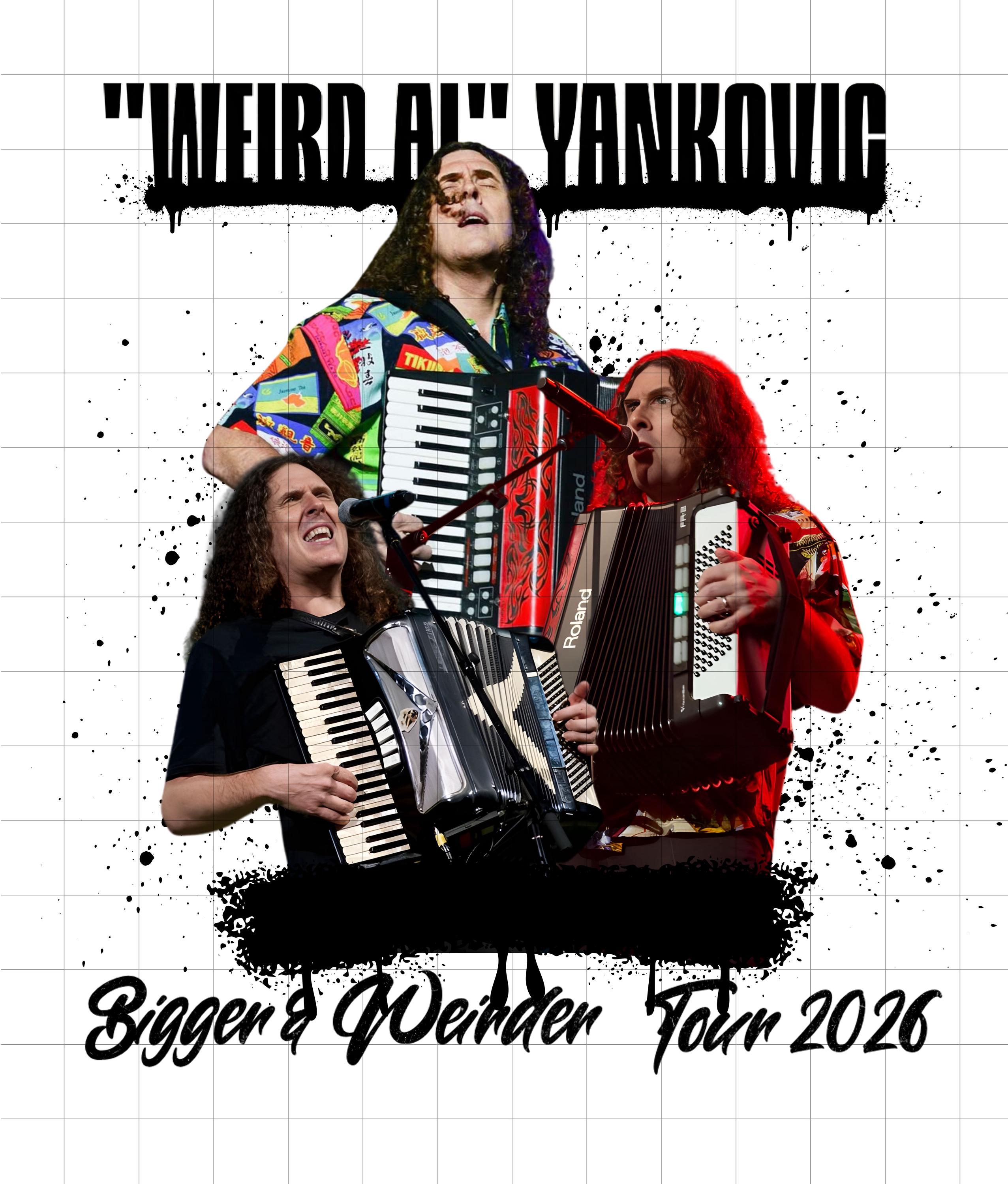 Weird Al Yankovic PNG: Bigger & Weirder North American Tour, T-shirt