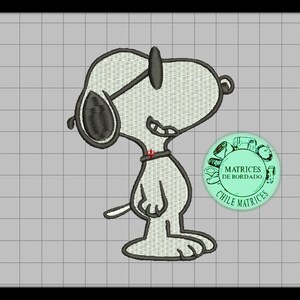 Snoopy dog embroidery design / embroidery pattern / embroidery design 10x10 cm 4"