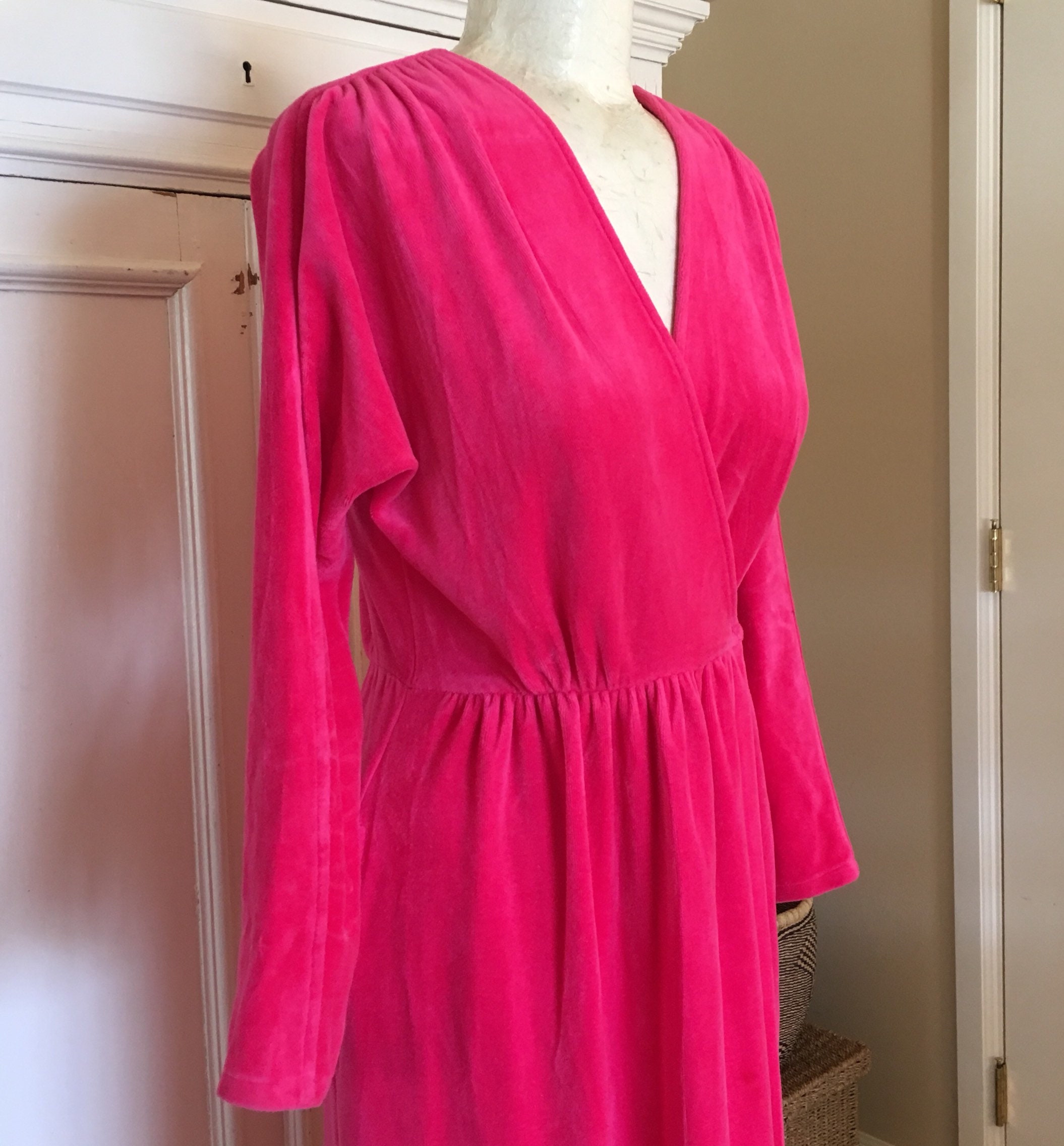 1980's Albert Nipon Color Block Velour Lounger Size XXL main image 0
