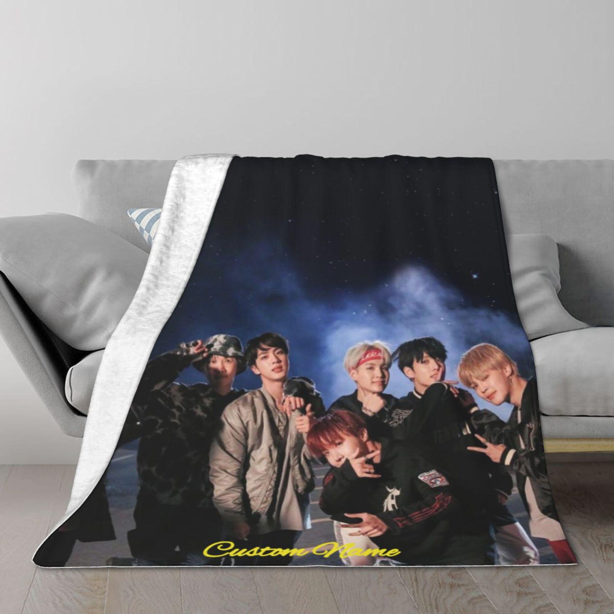 Discover Personalized BTS Blanket, Cute Blanket with Name, Gift for Kids, Birthday Gift