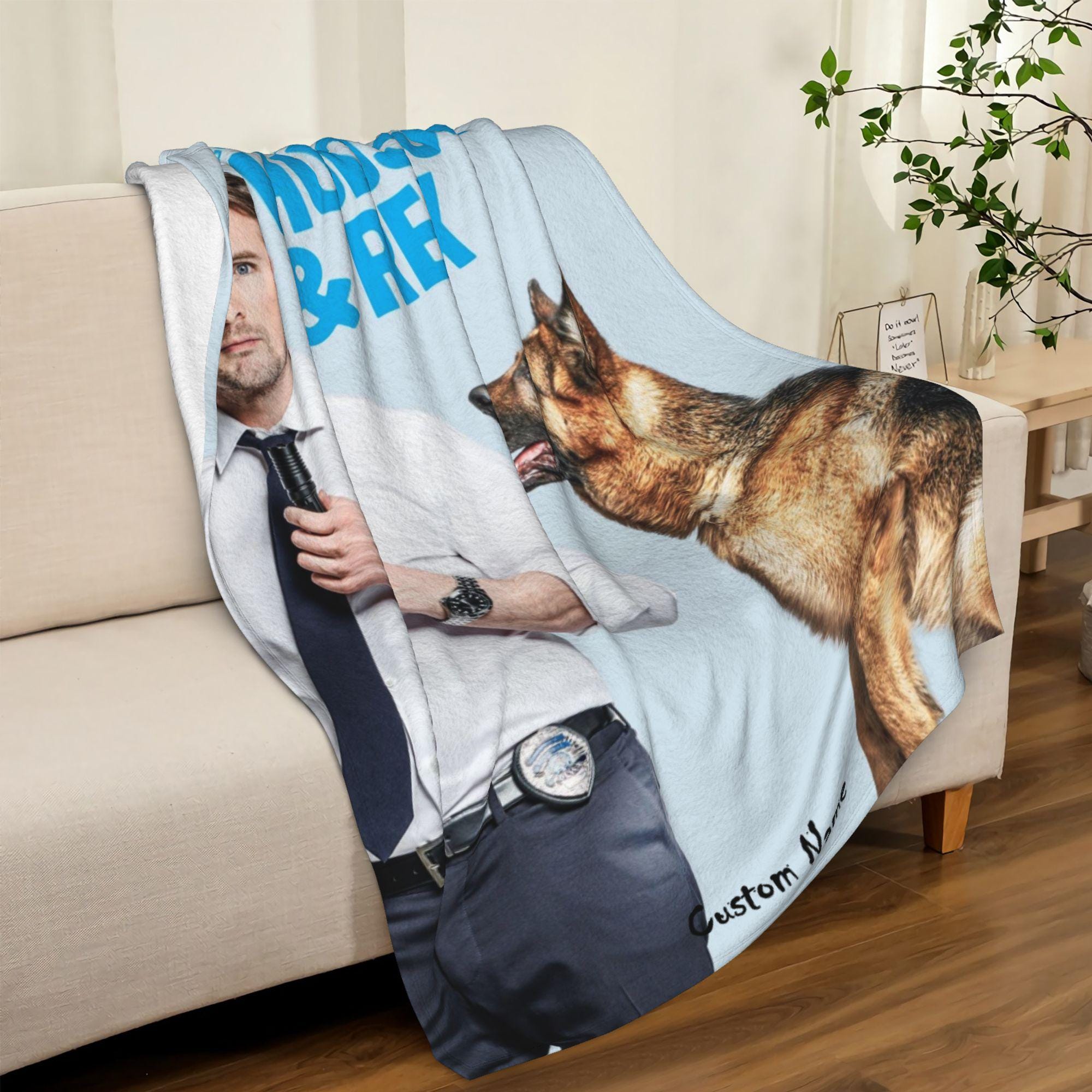 Discover Personalized Hudson and Rex Fleece Blanket, Custom Theme Flannel Blanket, Name Blanket, Gift for Kids, Birthday Gift