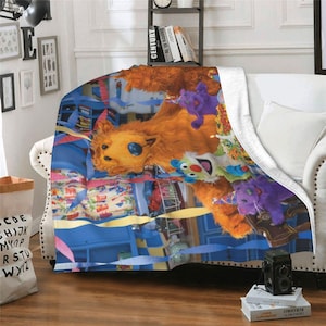 Personalized Bear in the Big Blue House Blanket | Custom Theme Flannel Blanket | Cute Blanket with Name | Gift for Kids | Birthday Gift
