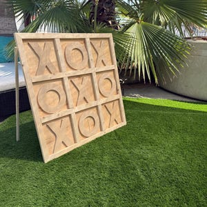 Giant Wood Tic-Tac-Toe Game 3ft Stand Up Yard Game image 2