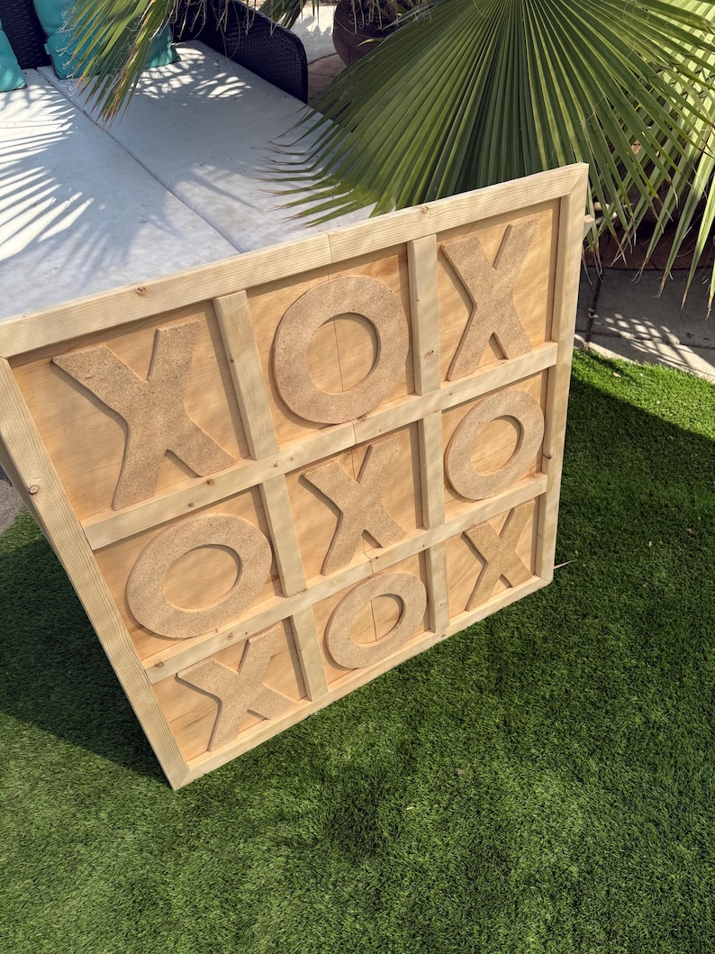 Giant Wood Tic-Tac-Toe Game 3ft Stand Up Yard Game image 4