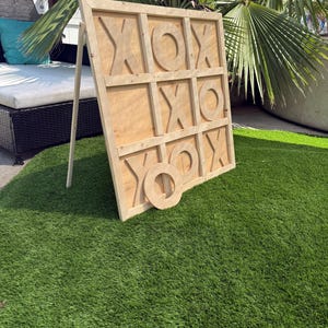 Giant Wood Tic-Tac-Toe Game 3ft Stand Up Yard Game image 8