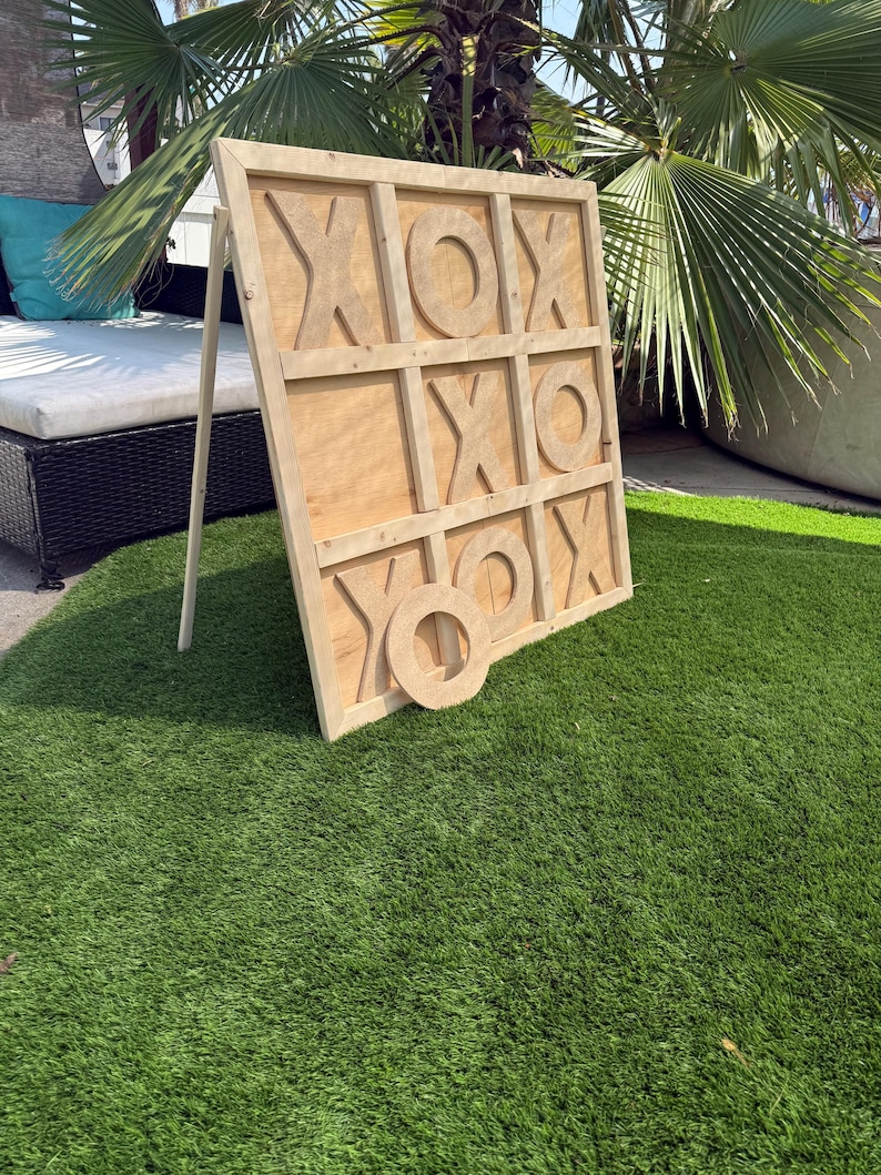 Giant Wood Tic-Tac-Toe Game 3ft Stand Up Yard Game image 8