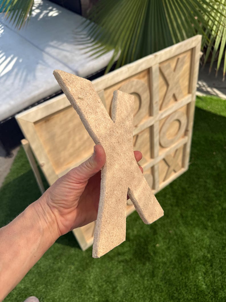 Giant Wood Tic-Tac-Toe Game 3ft Stand Up Yard Game image 3