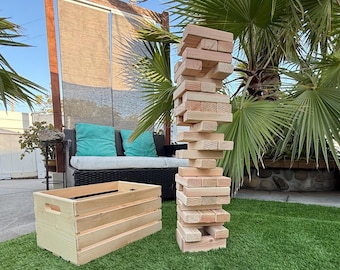 Giant Tumbling Timbers Game includes Wood Crate 45 blocks